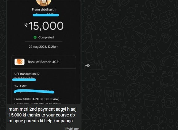 Payment Proof from Amit